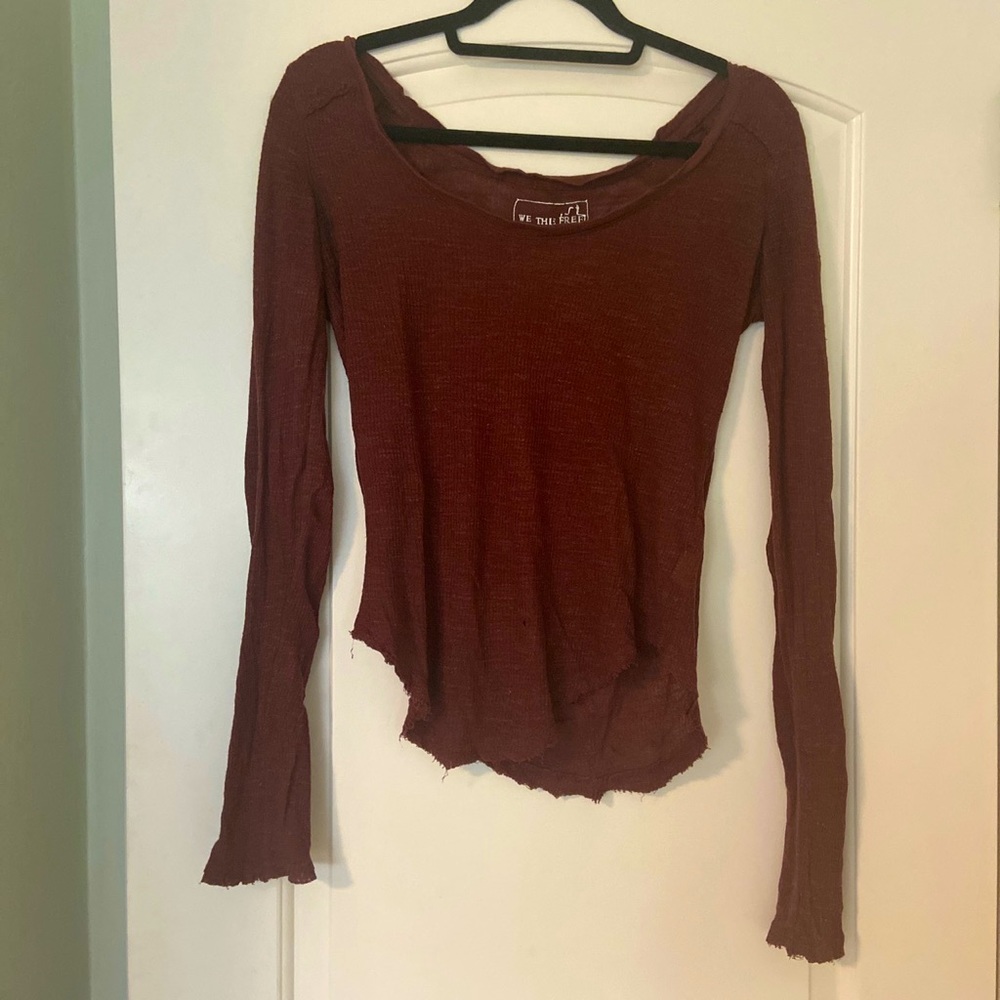 We The Free maroon long sleeve